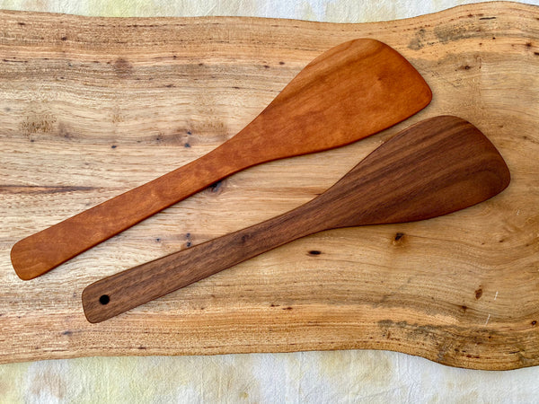 walnut and cherry hardwood handmade spatulas