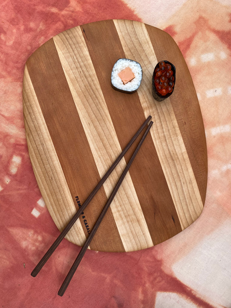 Handmade hardwood chopsticks in black walnut austin texas