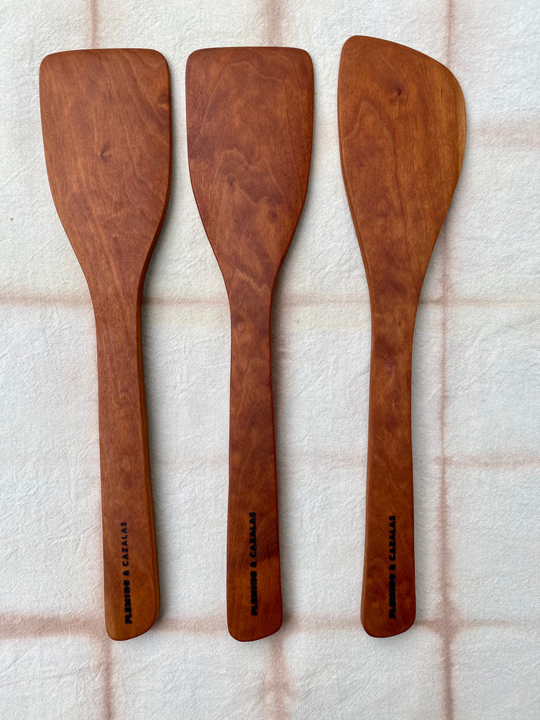 walnut and cherry hardwood handmade spatulas