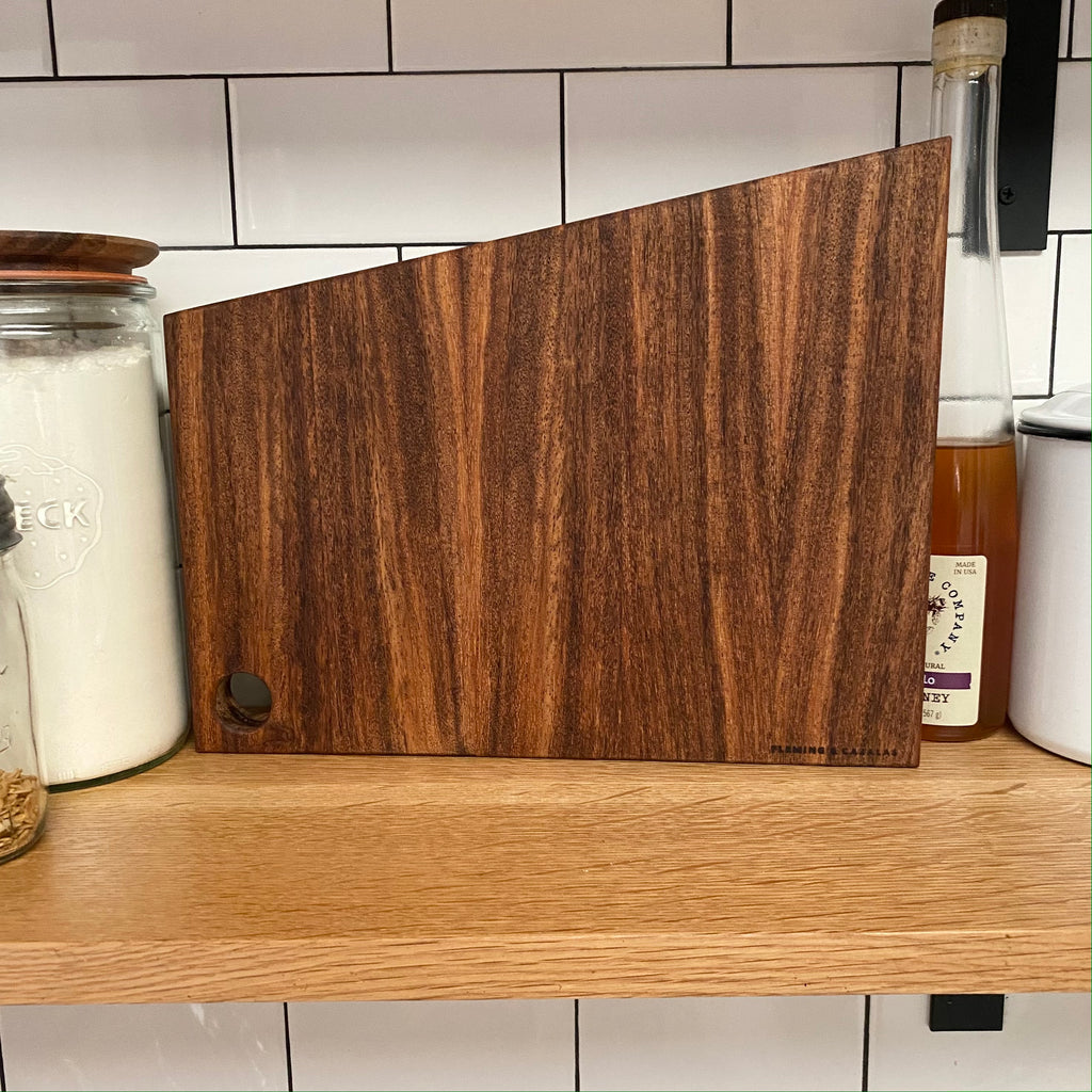 Book matched, unique,  mahogany serving or charcuterie board