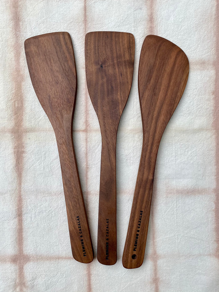 walnut and cherry hardwood handmade spatulas